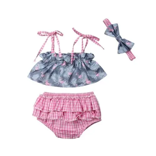 2019 Брендовая бутик-детская одежда для малышей, одежда из 3 предметов, Футболка для маленьких девочек, Топы + шорты, Размер одежды 0-24 м