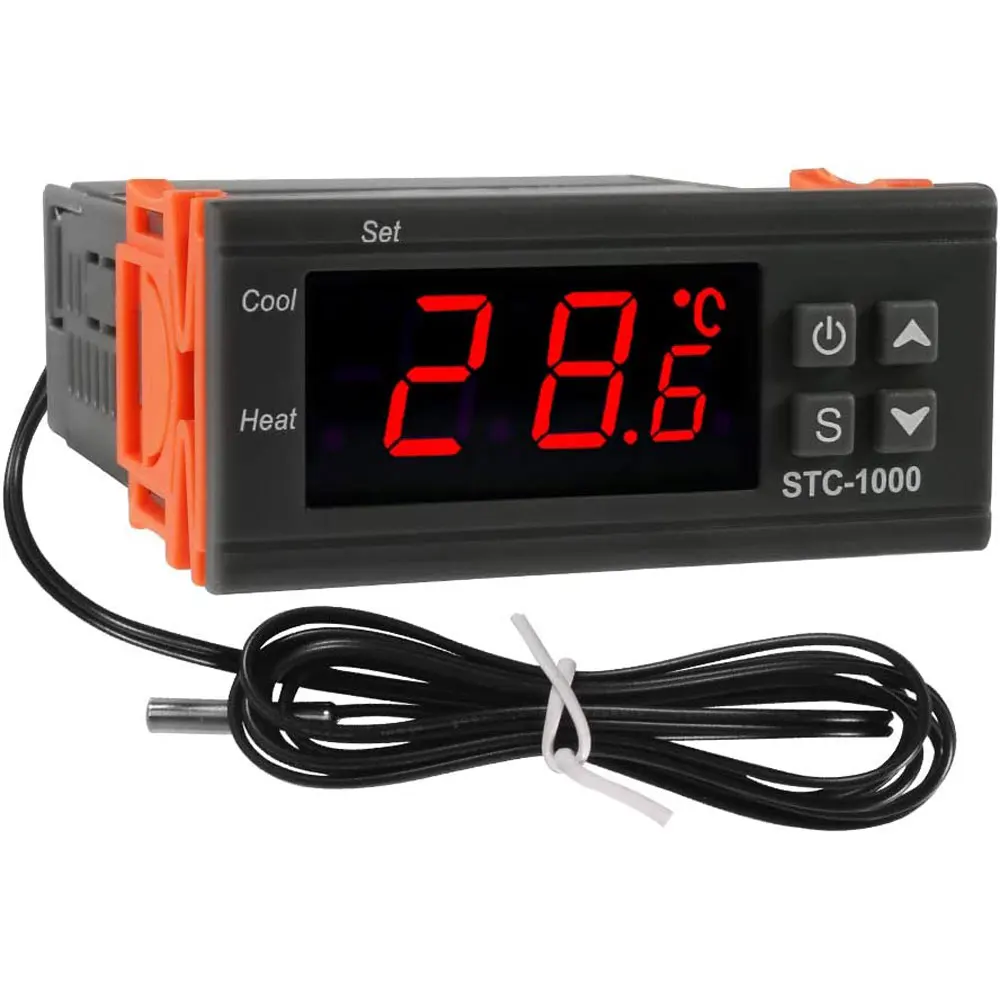 Цифровой Регулятор Температуры Термостат Терморегулятор инкубатор Реле LED 10A Отопление Охлаждение STC-1000 STC 1000 12V 24V 220V